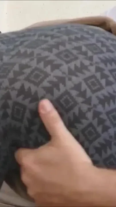 Over his knee ass spreading light spanking fingered and fucked with yoga pants &