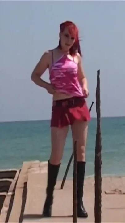 Sabrina Sweet Sexy Red Hair Babe Nude on This Boat
