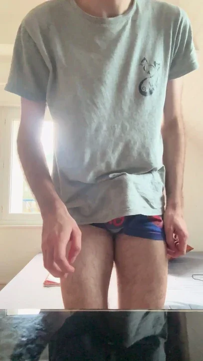 I'm getting undressed and I reveal my dick