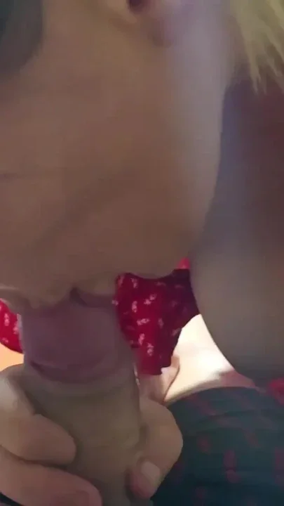 Perfect morning wood handjob by blonde ex milf Clip 1