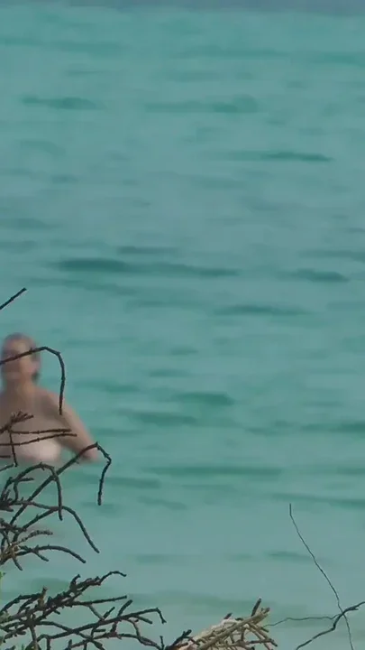 Watching on the beach as Isa has fun Clip 1