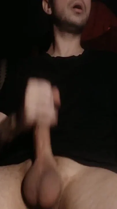 Solo Man Strocking Huge Cock and Dreaming About Slut