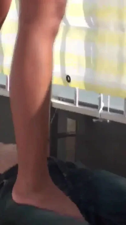 Asian stomping slave on the terrace