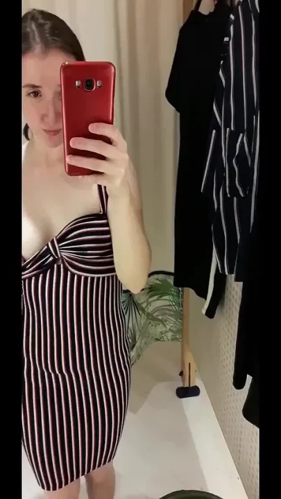 Cute College Girl Has Fun Masturbating in the Public Dressing Room