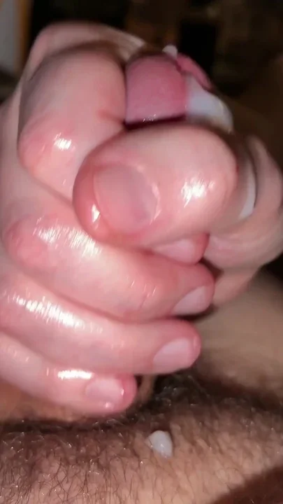 Oil massage for a friend's uncut cock Clip 1