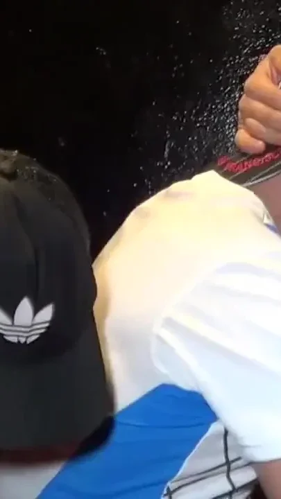 Jess fucked bareback with piss by Malik and Mauriccio