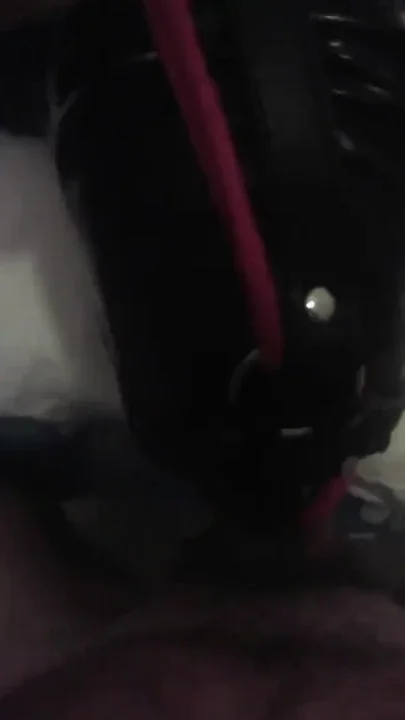 Laura hogtied and hooded with a lip open mouth gag has her throat fucked for 15 minutes