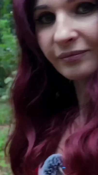 Hot MILF Jeny Smit masturbates outdoor in the woods with an anal dildo Clip 2