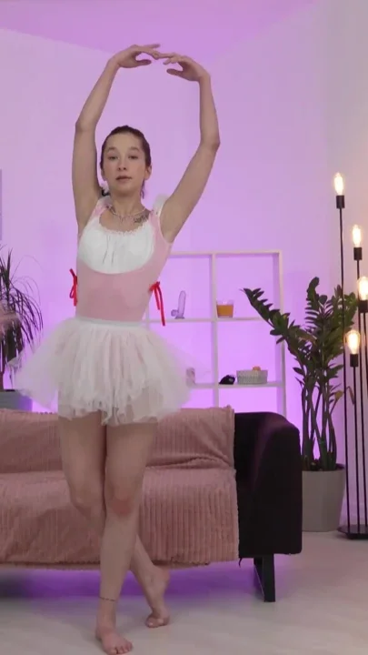 Her Very First Naked Stretching Video