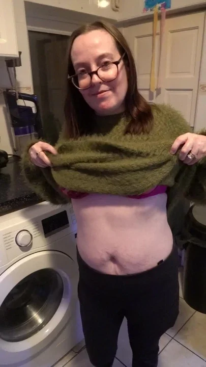 wife showing off breasts