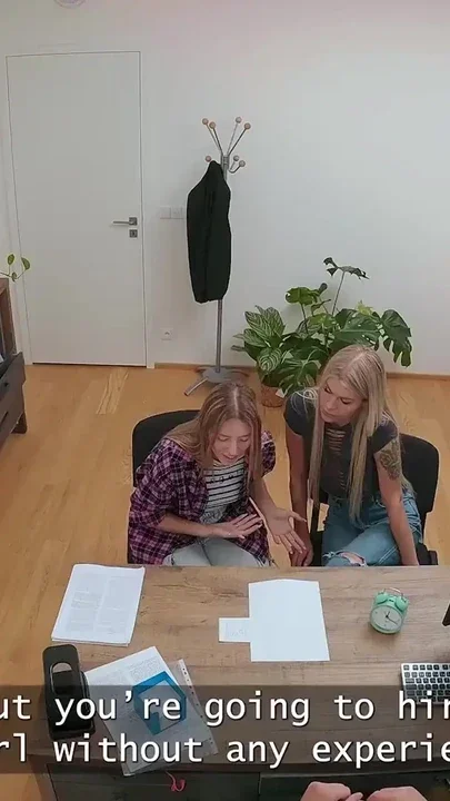 HUNT4K 2 hot Russian lesbians came on a job interview and experienced sexual