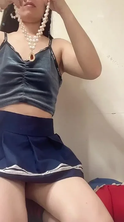 Hana Cute Sexy in College Girl Outfit