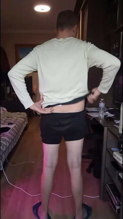 Spanking my ass with a spatula