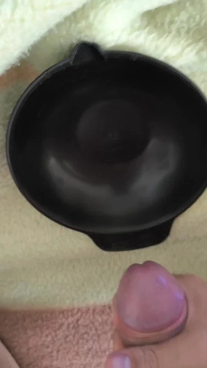 Cum in a bowl