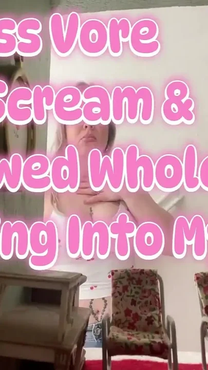 Giantess Crunch Tinies Scream & Swallowed Whole Digesting Into My Navel