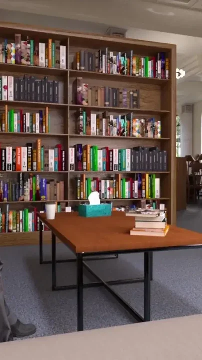 Dancer Sydney's Incredible Footjob to Friend Max in School Library Clip 1