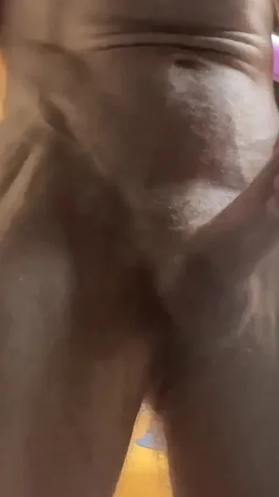 Pulling on a cock masturbating with a very large penis Clip 1