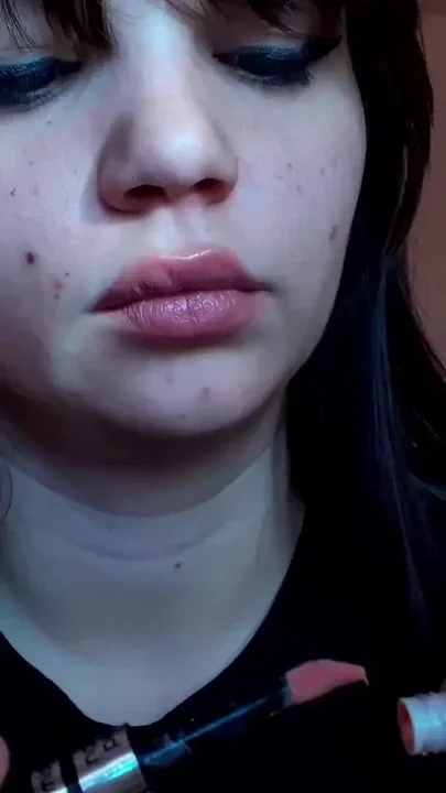 Bare lips smoking cigarette Clip 3