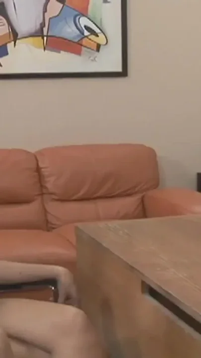 Slut rides a monster black cock on the sofa to a coumshot