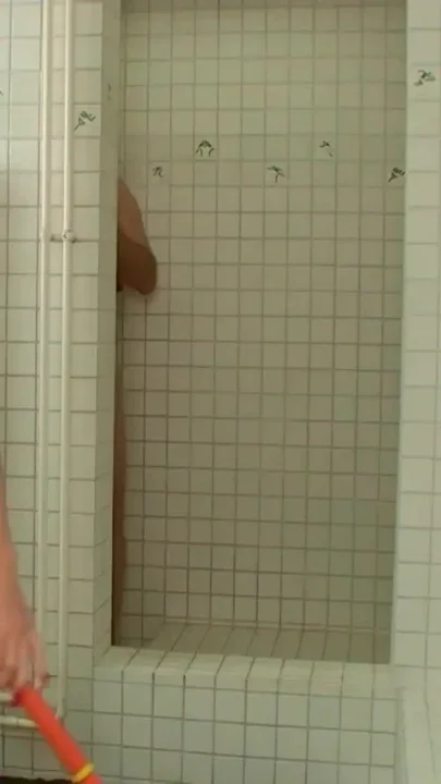 Busty Blonde MILF From France Got to Deep Throat Cock in Bathroom