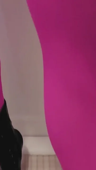 Fetis Leather Bunny Suck Big Dick Mask Pink Dress BDSM Boots Hot Sexy