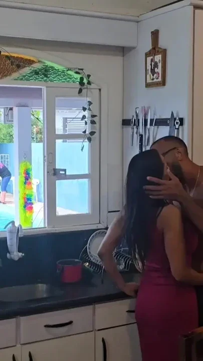I gave it to my husband's friends while he cleaned the pool at home Clip 1
