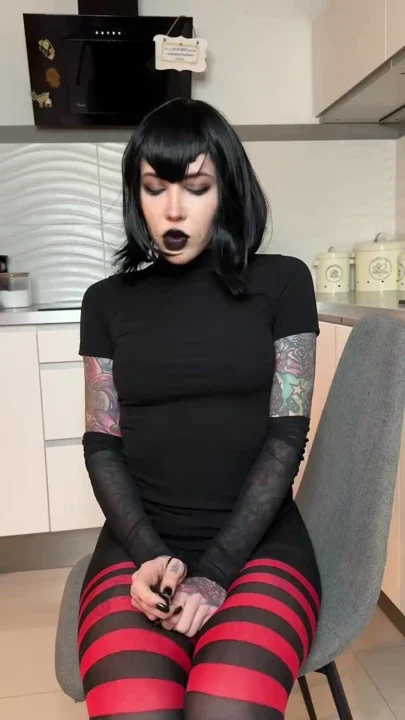 Dark lips pale skin big tits on display whats your comment