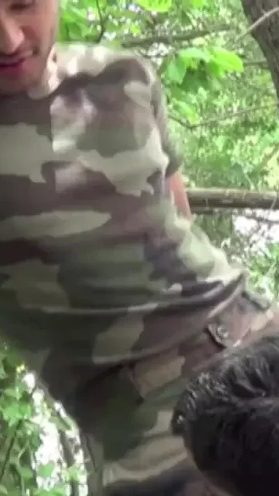 Gay fucked y Latino dude military outdoor cruising