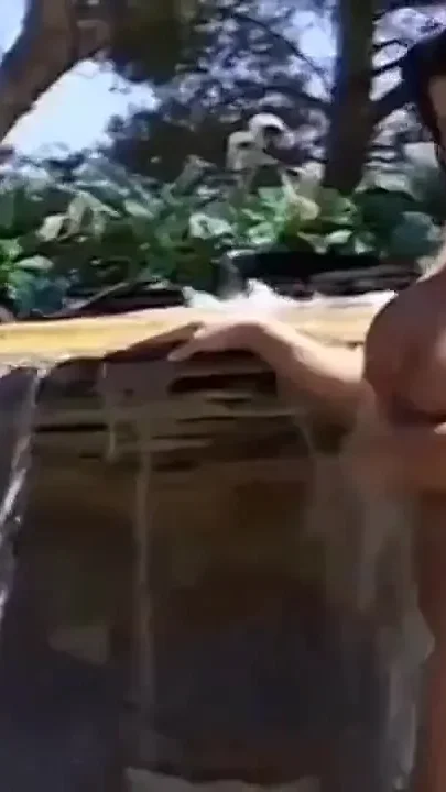 Sexy big boobs pussy fucking in the garden