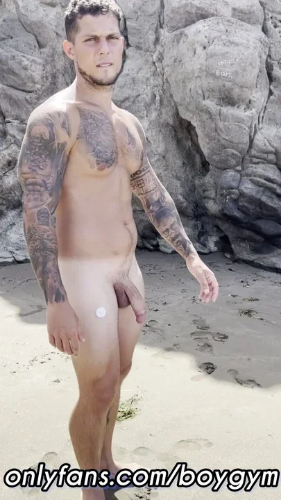Public Beach Hard Cock Wanna Join Me