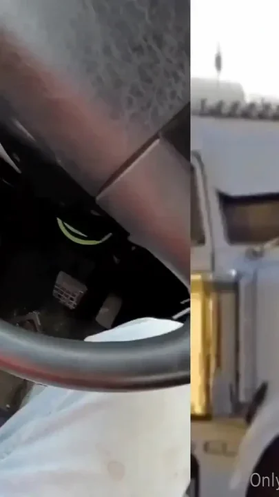 Truck Driver Uses His Big Cock