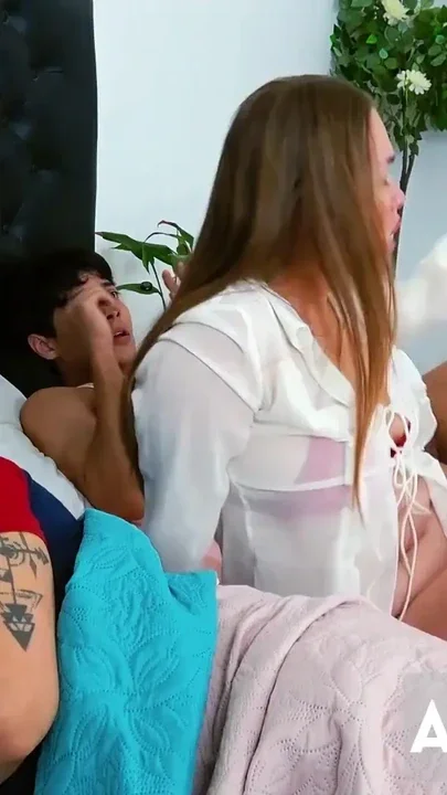 MY STEPSON POUNDS MY TIGHT ASS HARD WHILE MY CLUELESS HUSBAND REST RIGHT NEXT TO US Clip 3