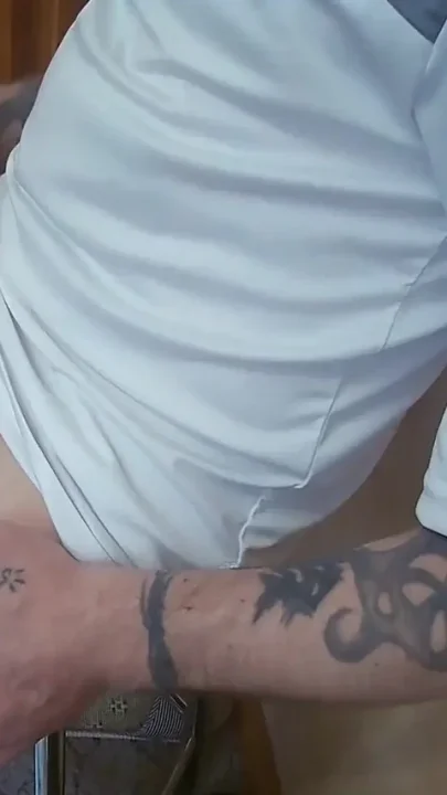 Caught jerking off and helped to cum