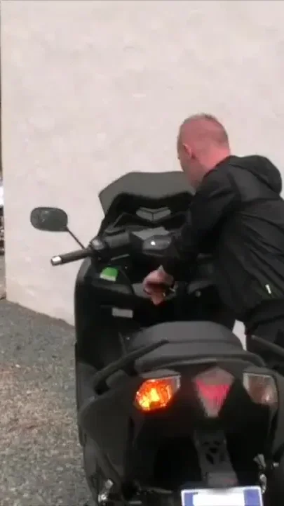 Gay fuck in bedroom and blowjob near motorcycle