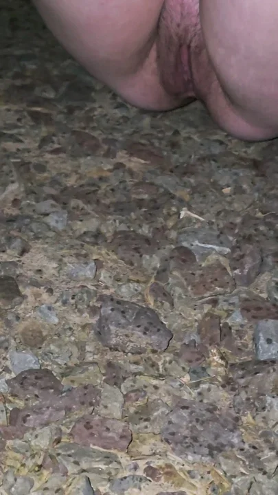 Teen pisses outdoors