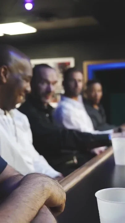 Sweet waitress gangbang