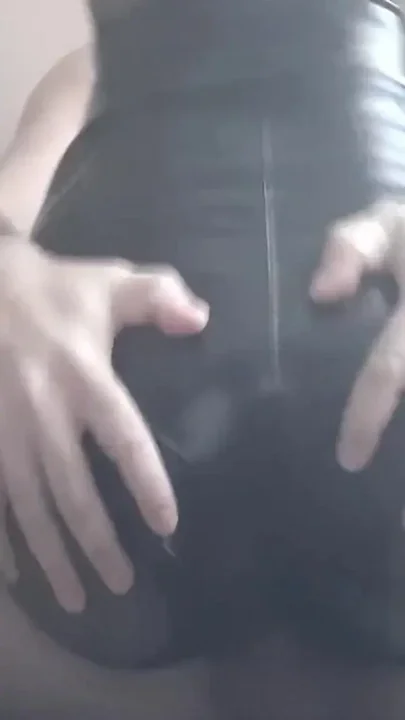 Leather ass rubber sextoy