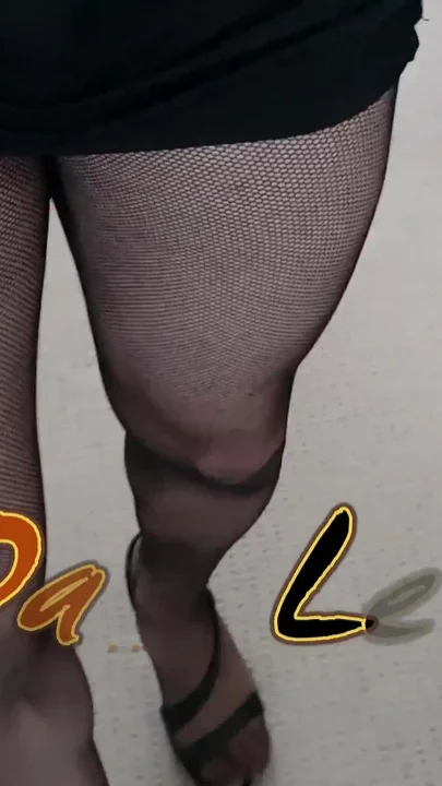 Dani Leg in Sexy Black Fishnet