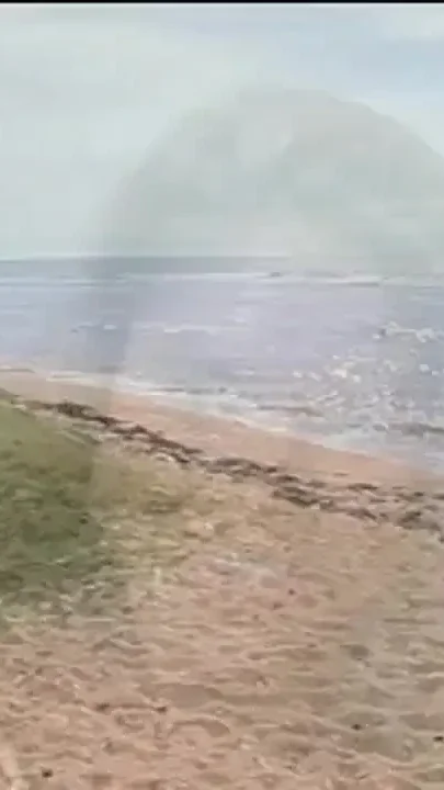 Sex on the Beach for a Young Skinny Brunette with a Big Dick