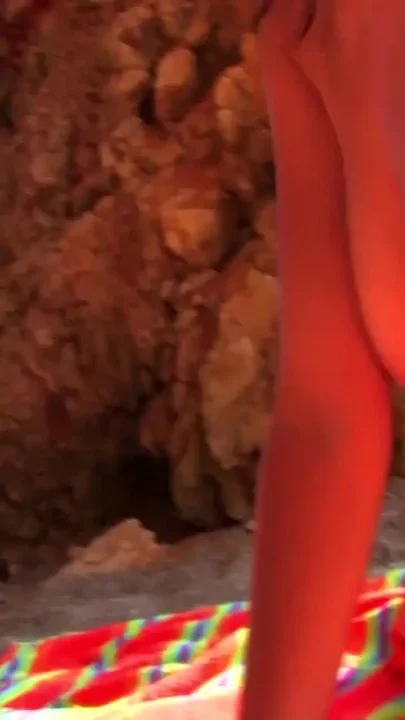 Tourist surprised by two whores on the beach