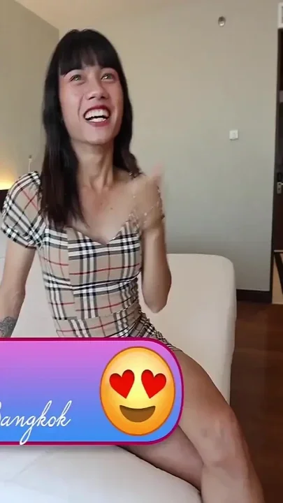 HelloLadyBoy Big Dick Ladyboy Cums Hard With Foreigner