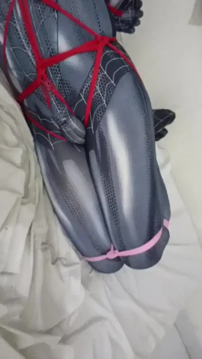 Spidey get stuck in hogtied part 2 Clip 2