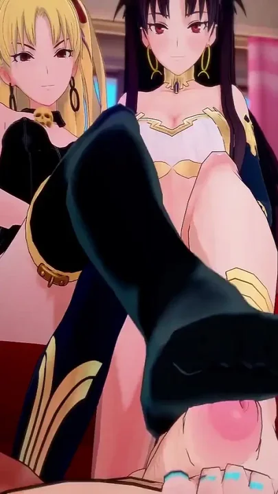 Ishtar and Ereshkigal Double Footjob no Sound