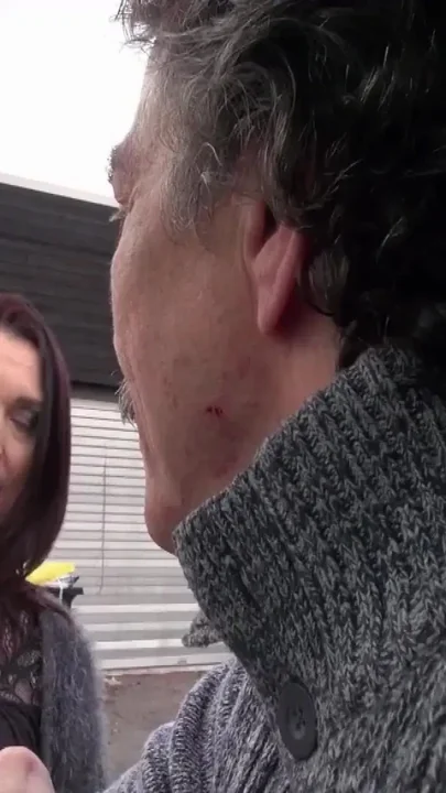 German Milf hops on the car and gets fucked