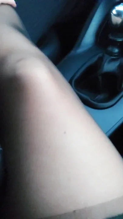 Hot mature stepmom in stockings gives her stepson a footjob in the car while he