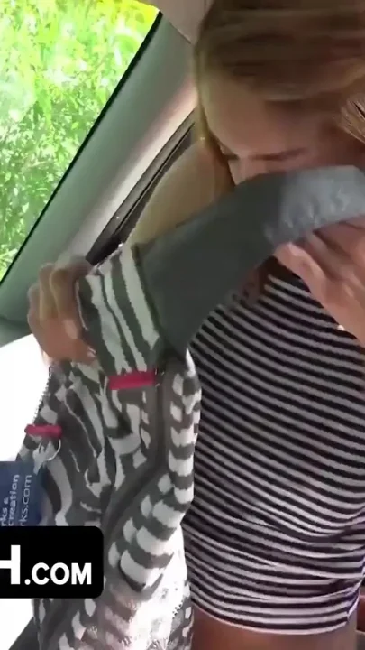 Dadcrush - Sexy Brunette Chick Got Stucked in Window Gets Some Push and Spank From Behind