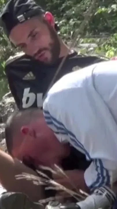 Sex humiliation for 2 sneaerboys in river cruising outdoor
