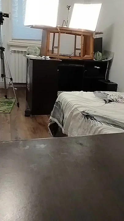 Sexy Wife Workout at Home Naked Sexy Brunette Tries on Pantyhose