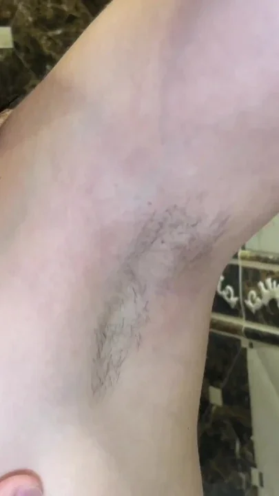 Epilation of armpits with an epilator Shaving hairy armpits Depilation Clip 1