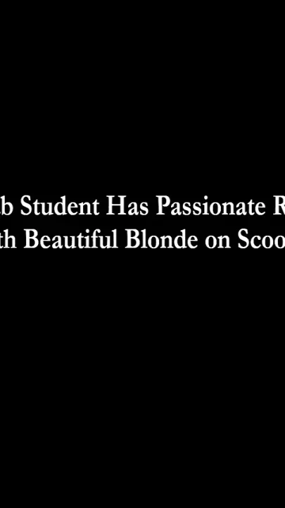 Young Arab Student and a Beautiful Blonde Hot Fuck on the Scooter